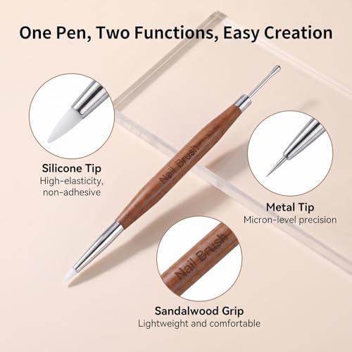 Gjinxi Dual-Tipped Nail Art Sculpture Pen & 3D Picker Tool