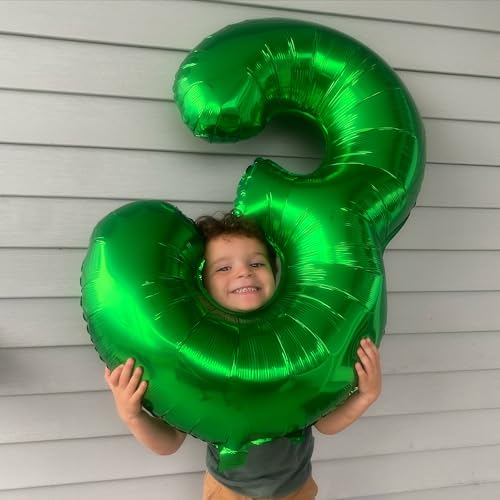 Number 7 Green Birthday Foil Balloon - 40 Inch Party Decoration