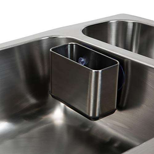 Stainless Steel Sink Caddy with Suction Cups - Space-Saving Sponge Holder