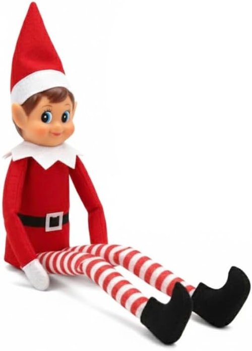 Lolli Lookout™ Holiday Elf - 14” Nostalgic Christmas Decoration in Gift Box | Festive Shelf Sitter Décor
