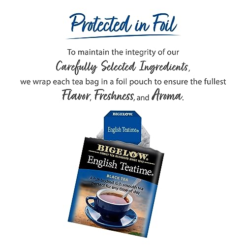 Bigelow English Teatime Black Tea, 120 Individually Wrapped Tea Bags (6-Pack)