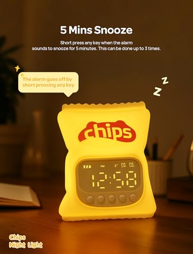 MASHI Kids Alarm Clock with Night Light - Sleep Trainer