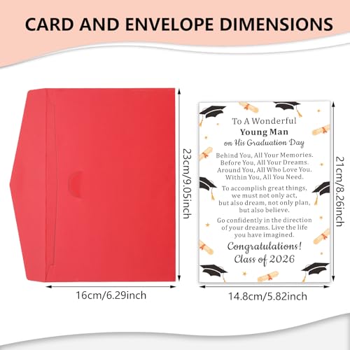 2026 Graduation Card for Him - Inspirational Message for Son or Grandson