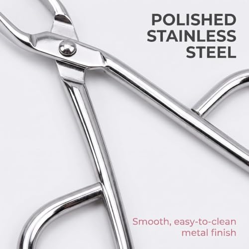 Tustao Stainless Steel Eyebrow Scissors and Flat Tip Tweezers Set