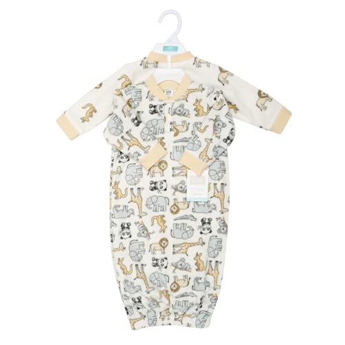 Hudson Baby Unisex Fleece Gowns for Preemie-Newborn - Soft & Cozy