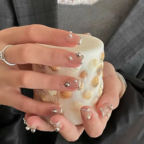 Sinikorya Gold and Silver Nail Beads Caviar Steel Balls for Nail Art DIY