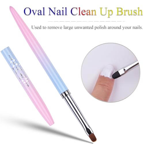 Ycyan 7-Piece Nail Art Brush Set - Liner and Clean Up Brushes