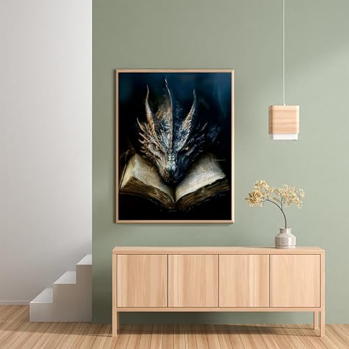 AIBOERL Dragon Diamond Art Kit - 5D Square Rhinestone Painting 12x16in