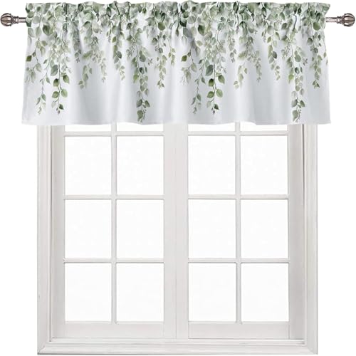 Sage Green Rod Pocket Window Valance - 42"W x 12"L (Pack of 1)