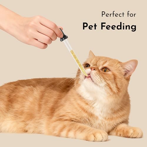 PrettyCare Glass Eye Dropper - 1ml Measured Medicine Droppers (4 Pcs)