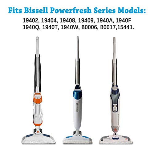 2 Pack Microfiber Steam Mop Pads for Bissell PowerFresh 1940 1440 1544 Series