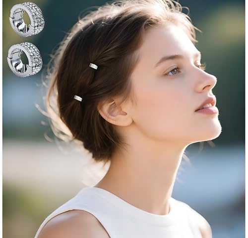 ZALYDRI High Crown Round Alloy Hair Clips 10-Pack Invisible Hairpins