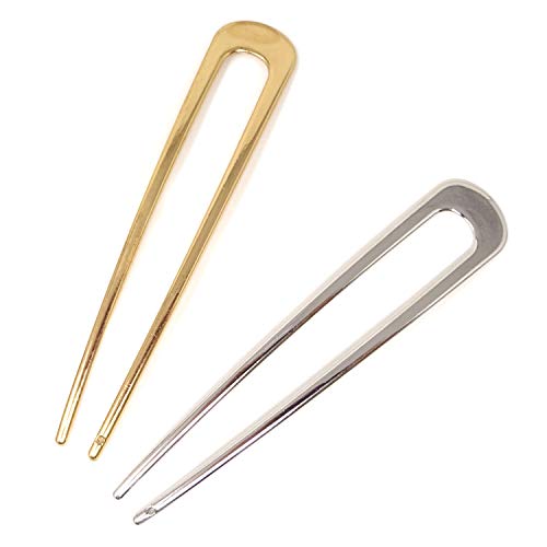 Honbay Metal U-Shaped Hair Pins and Forks, 2-Piece Set