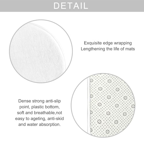 Navy Marble Floral Shower Curtain Set with Bath Mats - 4 Pieces