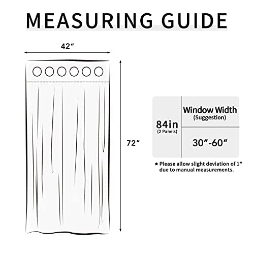 Easy-Going Greyish White Thermal Grommet Curtains - 2 Panels 42" x 72"