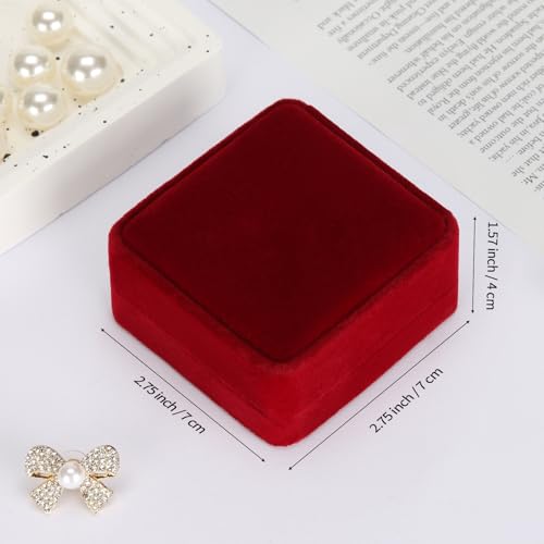 KUKUVR Velvet Earring Gift Box Set - 2 Pieces for Jewelry Storage