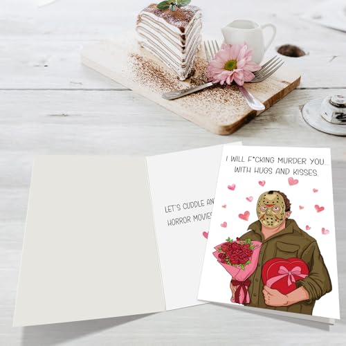 Funny Scary Movie Birthday Card for Halloween Girlfriend
