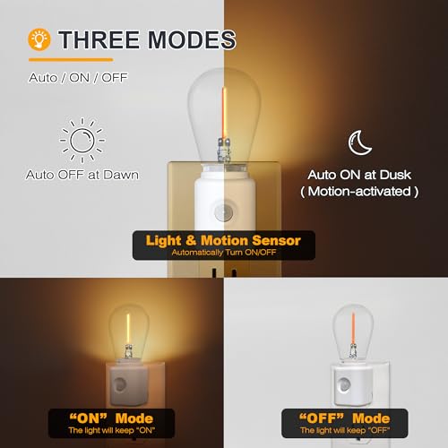 LUMILECT Adjustable Amber Night Light with Motion Sensor - 2200K