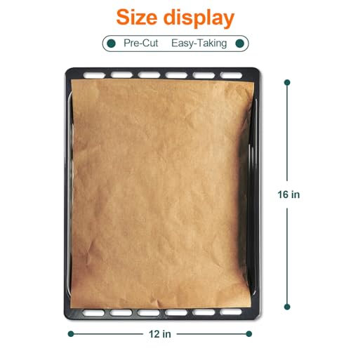 60 Sheets Unbleached Parchment Paper for Baking - 12x16 Inches