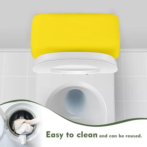 Yellow Stretch Polyester Toilet Tank Cover - Bathroom Decor & Protection, 1 Piece Uorisanigo