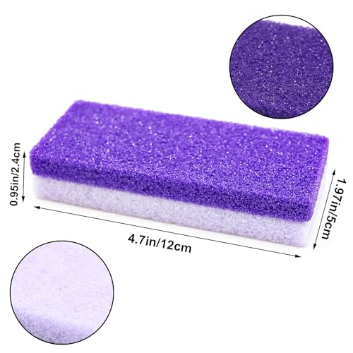 Foot Pumice Stone 2-Pack Callus Remover & Scrubber for Feet, Purple