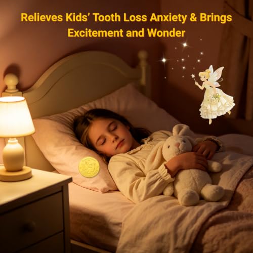 Meliatomia Tooth Fairy Gift Kit with Golden Coin, Pouch, and Letter