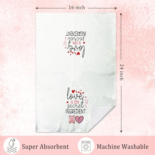 Heart-Themed Kitchen Towels - Perfect Valentine's Day Gift