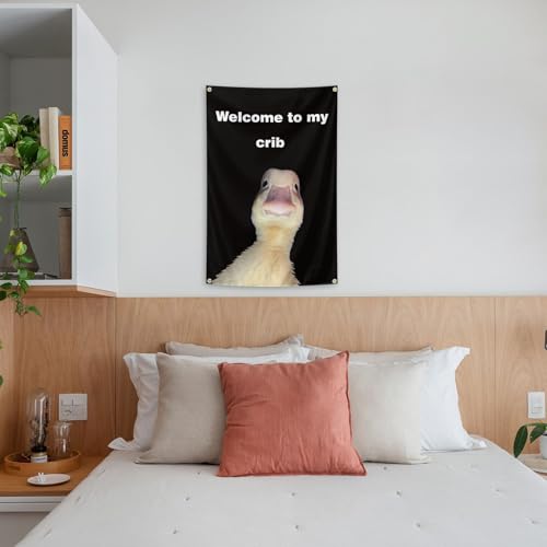 Funny Dorm Room Flag 2x3 Feet with Brass Grommets Indoor Outdoor Wall Decor