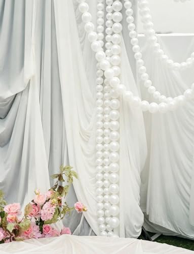 100PCS Pearl White Linking Balloons - 6 Inch Quick Link Latex for Party Decorations