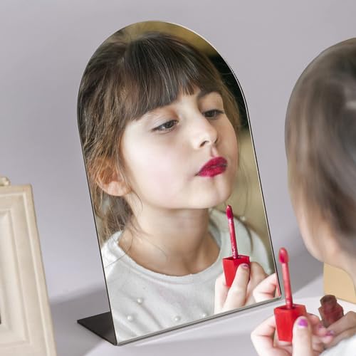Unbreakable Table Mirror 8.8" x 6.3" - Shatterproof Vanity & Travel Mirror