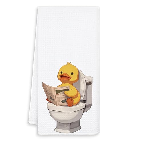 Funny Duck Hand Towels - 16x24 Microfiber for Kitchen & Bath