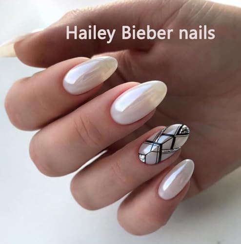 GZMAYUEN Pearl White Nail Powder - Glazed Donut Chrome Pigment 2 Boxes