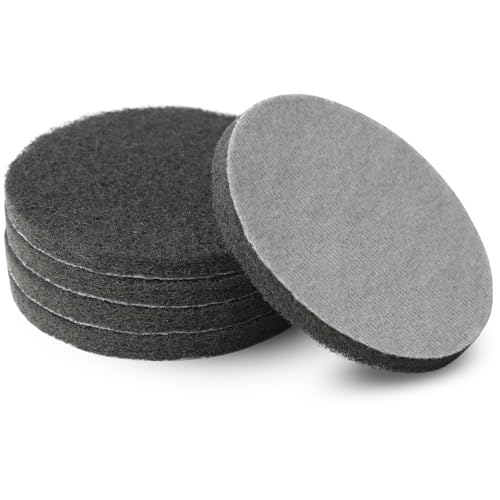 DekoTech 5-Inch Hook & Loop Scouring Pads - Heavy-Duty Abrasive Set (5 Pack)