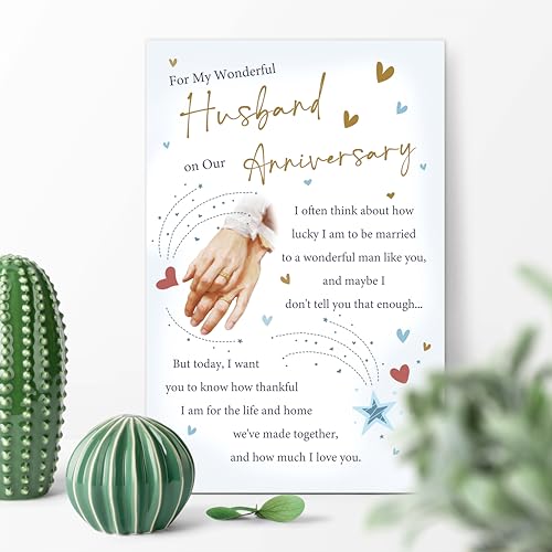 Romantic Husband Anniversary Card - Heartfelt Love Greeting
