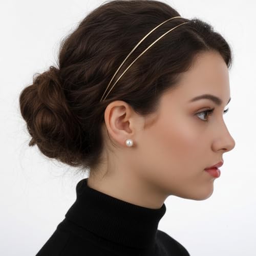 Mabor Gold Double Headband - Minimalist Aluminum Alloy Hair Accessory