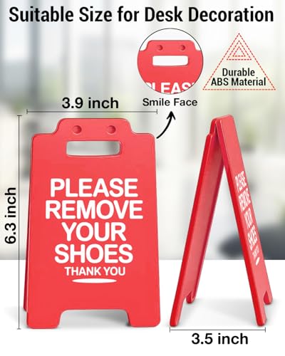 Funny Please Remove Your Shoes Desk Sign - Color A