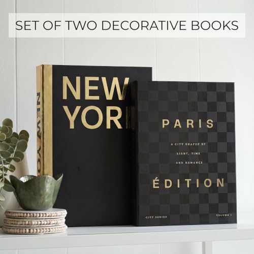 Decorative Book Set - 2 Luxury Boxes for Coffee Table & Shelf Decor