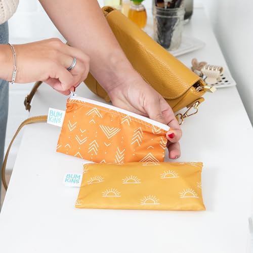 Bumkins Reusable Snack Bags - Waterproof Fabric, Food-Safe, 2-Pack