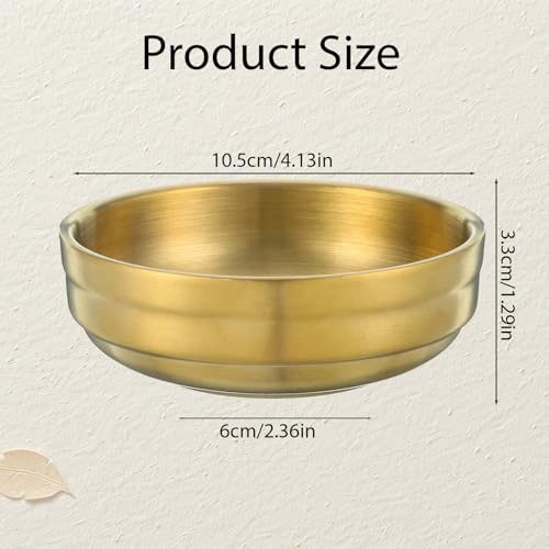 Exclaith Gold Stainless Steel Paperclip Holder for Desk Organizer