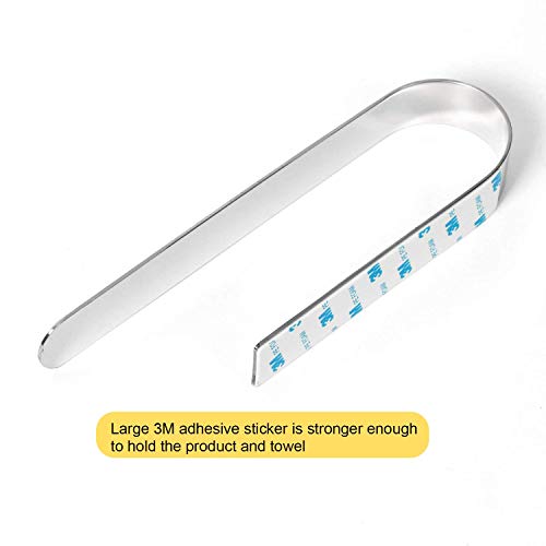 HouseAid Self-Adhesive Hand Towel Holder - Polished Chrome, No Drilling, Stainless Steel Bathroom Accessory