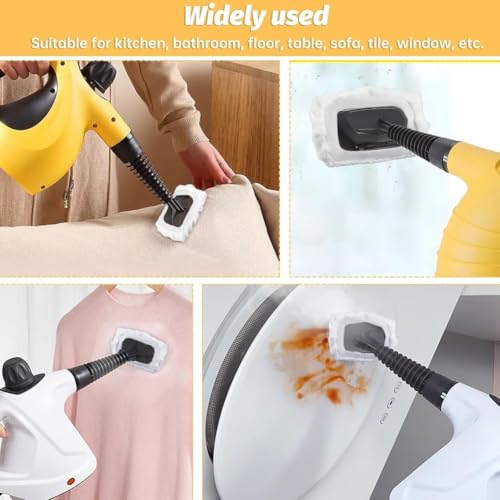 RODISHOMM Universal Steam Cleaner Accessories, 10 Pcs Washable Mop Pads