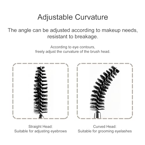 Kootinn Duo Eyebrow Brush Set Angled Brush and Spoolie 5 Pcs