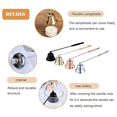 MUXSAM Stainless Steel Long Handle Candle Snuffer for Safe Flame Extinguishing