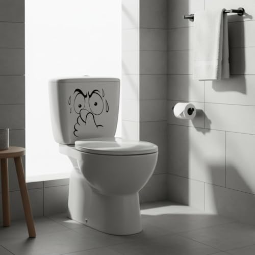 Abstract Animal Print Toilet Lid Decals - Humorous Bathroom Stickers