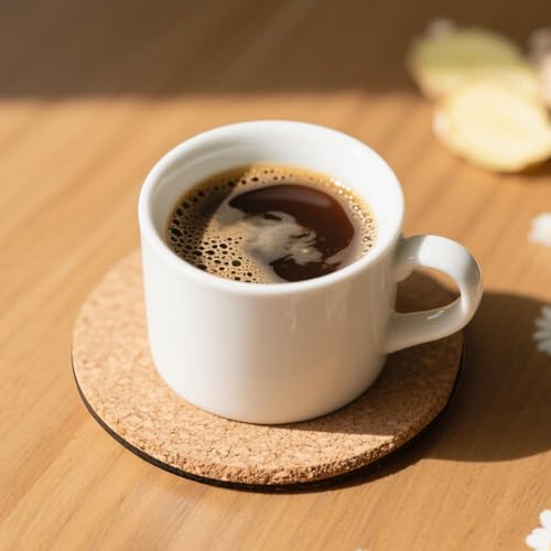 8-Inch Cork Plant Coasters - Set of 3, Super Absorbent & Waterproof