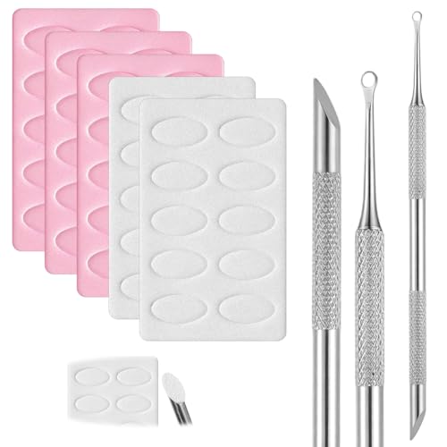 Metal Cuticle Pusher and Scraper Tool with 5 Sandpaper Sheets