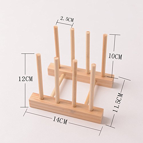 Bamboo Wooden Dish Rack for Kitchen - Eco-Friendly Drying Stand