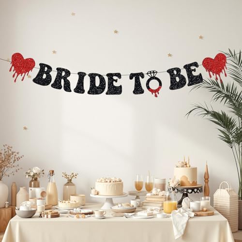 Gothic Bride To Be Banner for Halloween Weddings & Parties