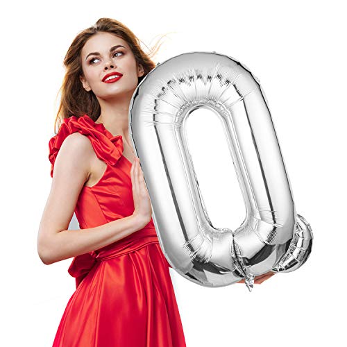 40 Inch Silver Letter Balloons Aluminum Foil Hanging Party Decor