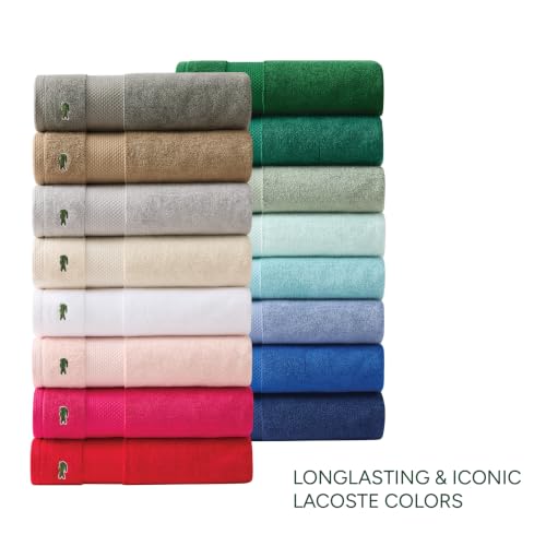 Lacoste Heritage Aloe Hand Towel 16x30 - 100% Supima Cotton, Elegant Bathroom Accessory